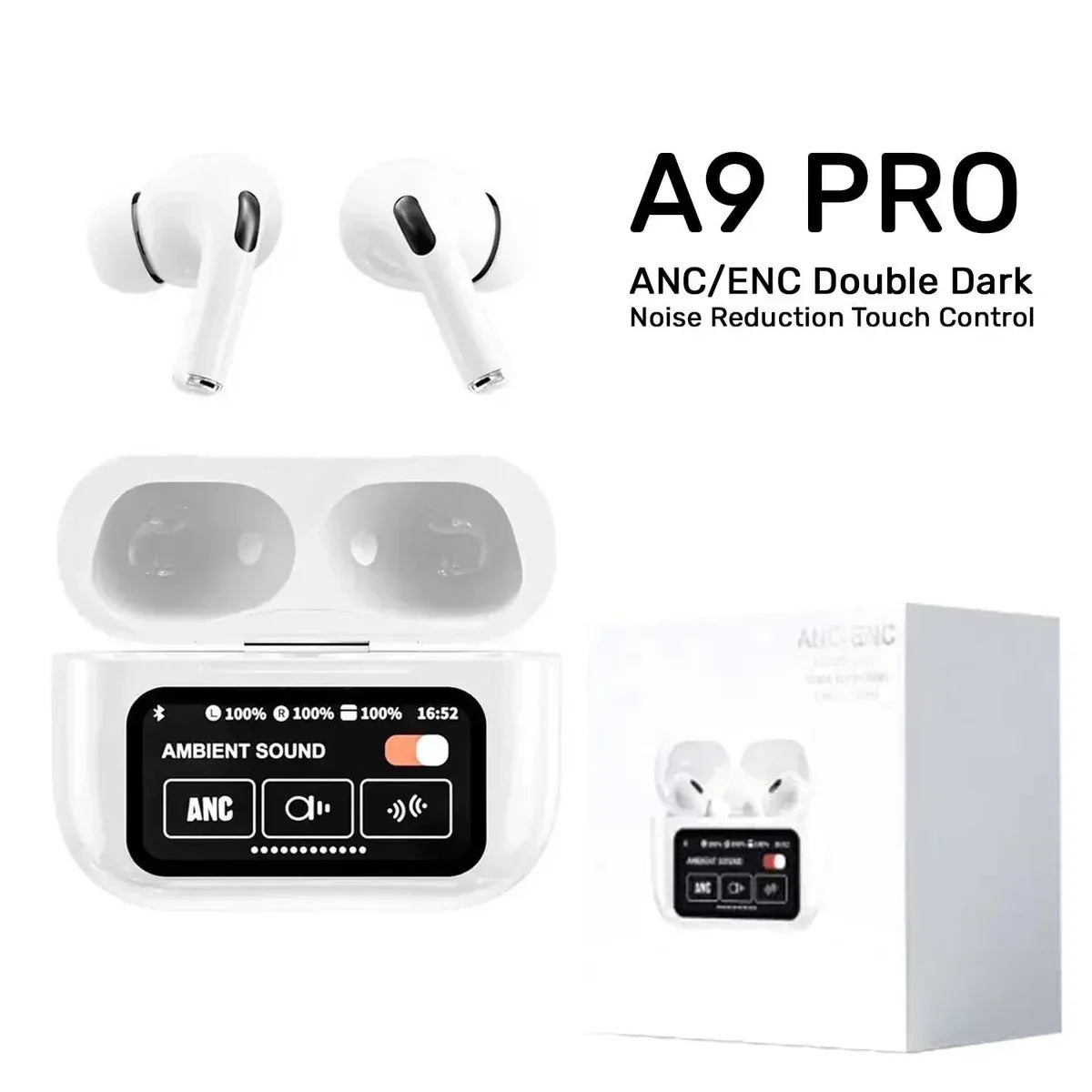 A9 Pro Earbuds with ANC & LED Display